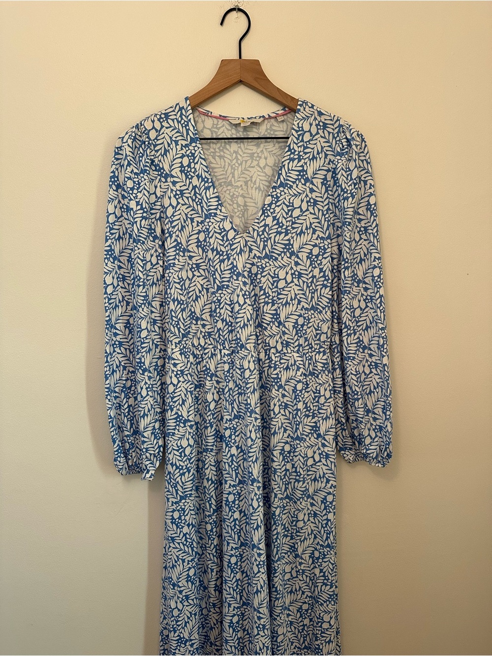 Boden Bold Boho Beachy Floral Tassel Tie Maxi Dress